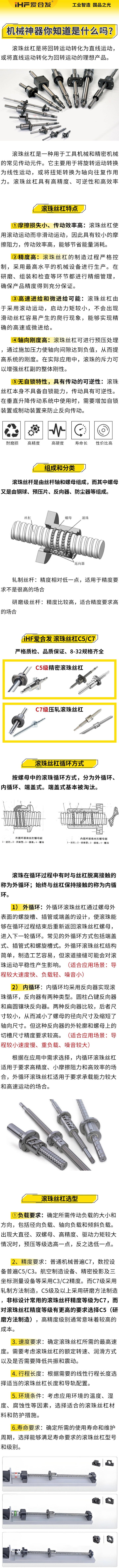 愛合發(fā)：機械神器，滾珠絲杠分類與特點